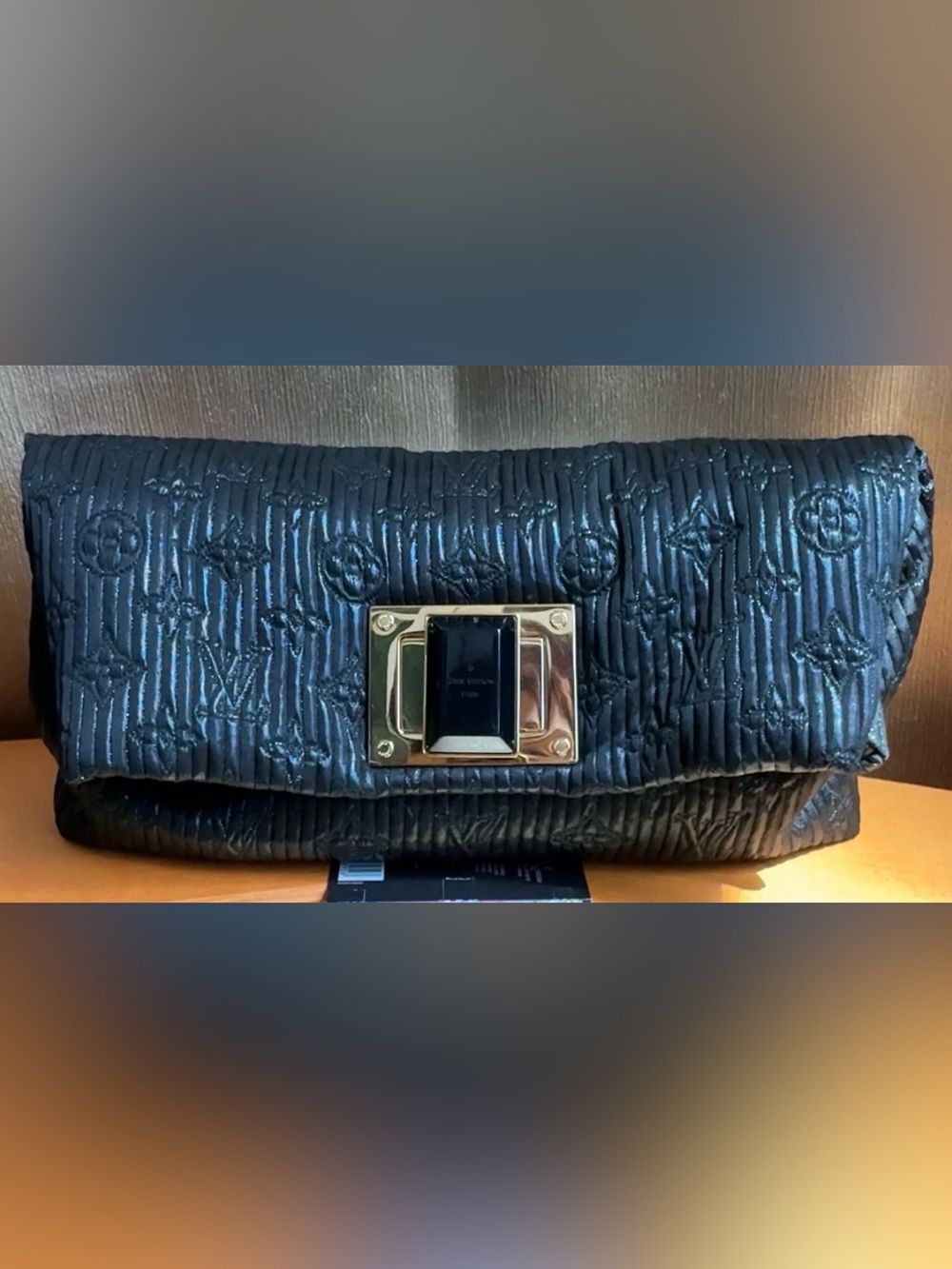 Louis Vuitton Jacquard quilted Monogram limited edition Altair Clutch in Noir